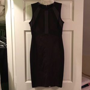 Ivanka Trump black and maroon fitted dress